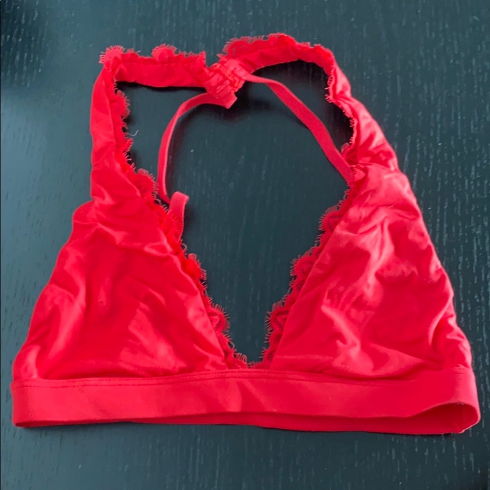 Cute Lacey red bra-let